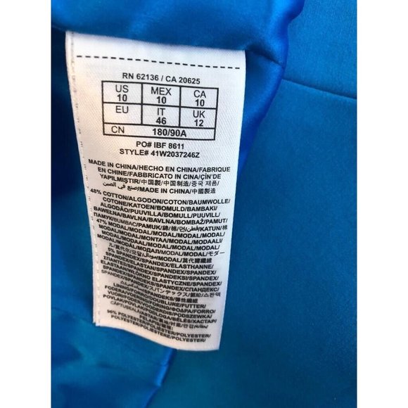 NWT Guess By Marciano Suit Set Light Blue Jacket Coat Full Zip & Skirt Mini 10 - Picture 9 of 12